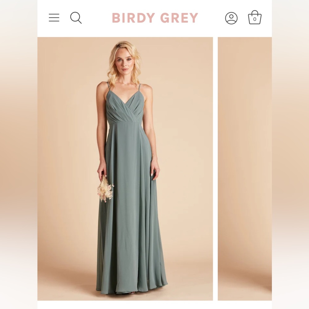 Birdy Grey Kaia Bridesmaid Dress, Color: Sea Glass. Size: Medium.